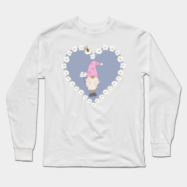 Cute Gnome heart Long Sleeve T-Shirt by Leamini20